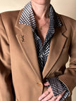 Vintage Max Mara blazer in pure dark camel cashmere