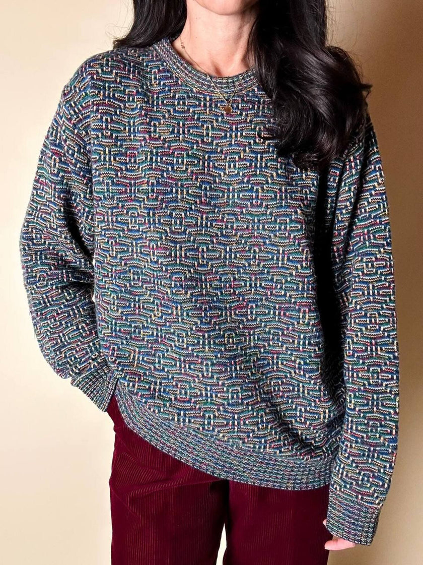 Vintage Missoni Sport Pullover mit mehrfarbigem geometrischen Muster