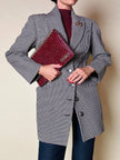 Blazer sciancrato in lana pied de poule “Rifat Ozbek”