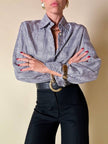 Camicia in pura seta fantasia principe di Galles “Misstwidd”