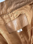 Vintage high-waisted tan leather trousers by Modissa