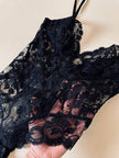 Body perizoma in pizzo nero “La Perla”