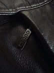 Pantalone vintage Gucci modello a sigaretta in pelle nera