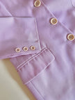 Blazer in rasato di lana merinos super fine rosa “Swish”