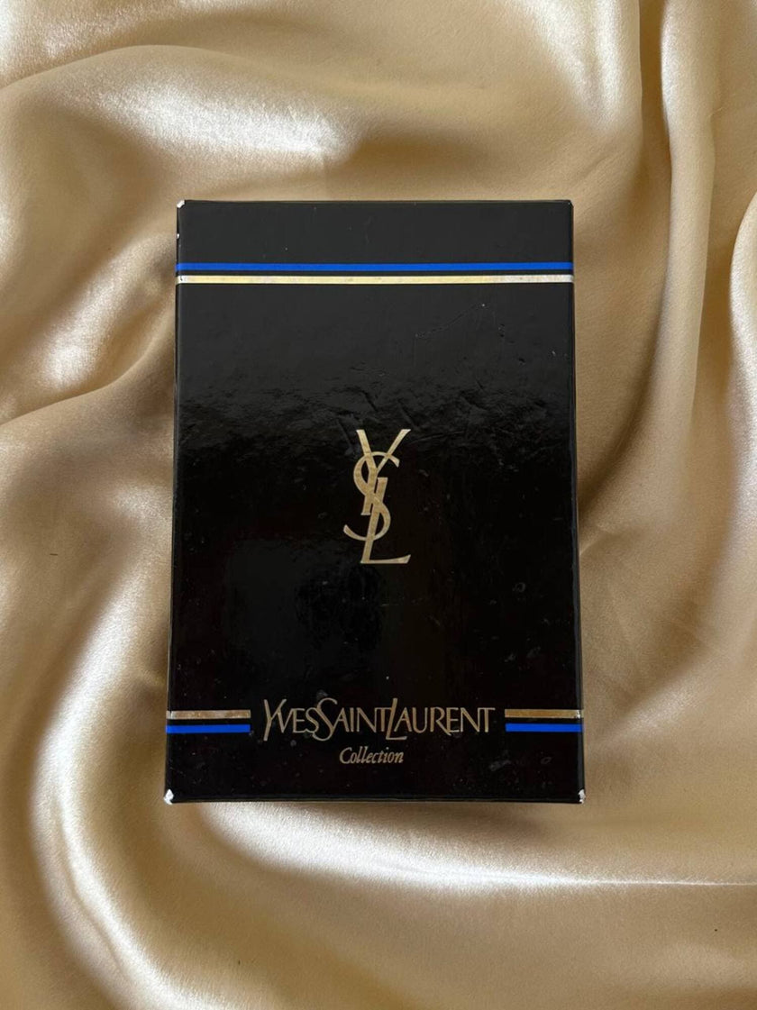Maxi clip oro con logo “Yves Saint Laurent”