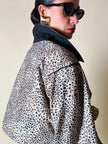 Trench oversize fantasia micro leopardo 