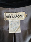 Blazer Guy Laroche in lana Principe di Galles con colletto in velluto nero