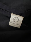 Pantalone a trombetta Merchant Archive in jacquard lamé bluette nero e oro