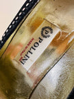 Décolleté in suede nero con dettaglio gioiello “Pollini”