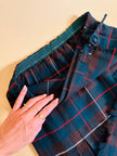 Maxi kilt sartoriale in lana fantasia tartan