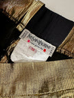 Pantalone vintage Yves Saint Laurent Rive Gauche a palazzo in seta lamé oro