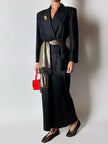Slip dress Oscalito nero in raso di seta