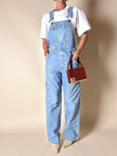 Salopette vintage Levi Strauss orange tab in denim chiaro slavato