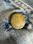 Salopette vintage Levi Strauss orange tab in denim chiaro slavato
