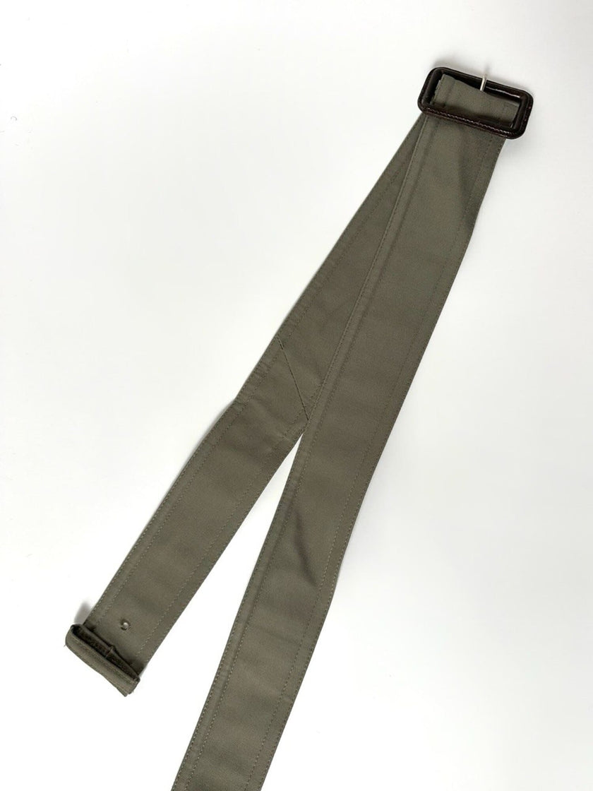 Vintage Aquascutum trench coat in khaki green gabardine with matching belt