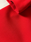 Cappotto rosso oversize con bottoni quadrati