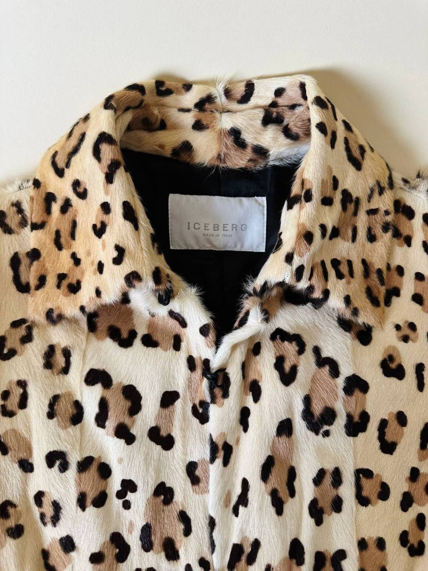 Giacca in cavallino leopardato “Iceberg”