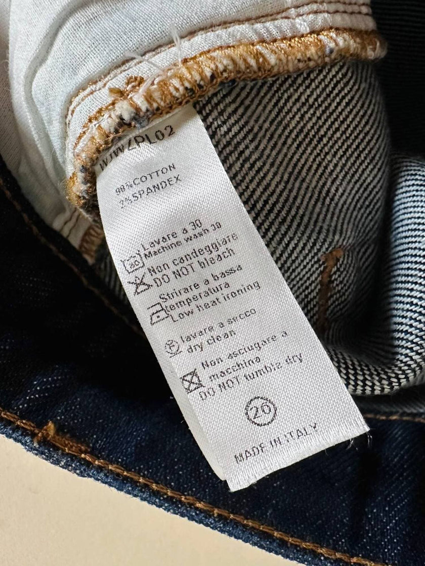 Jeans a zampa Weili Zheng in denim stretch blu scuro
