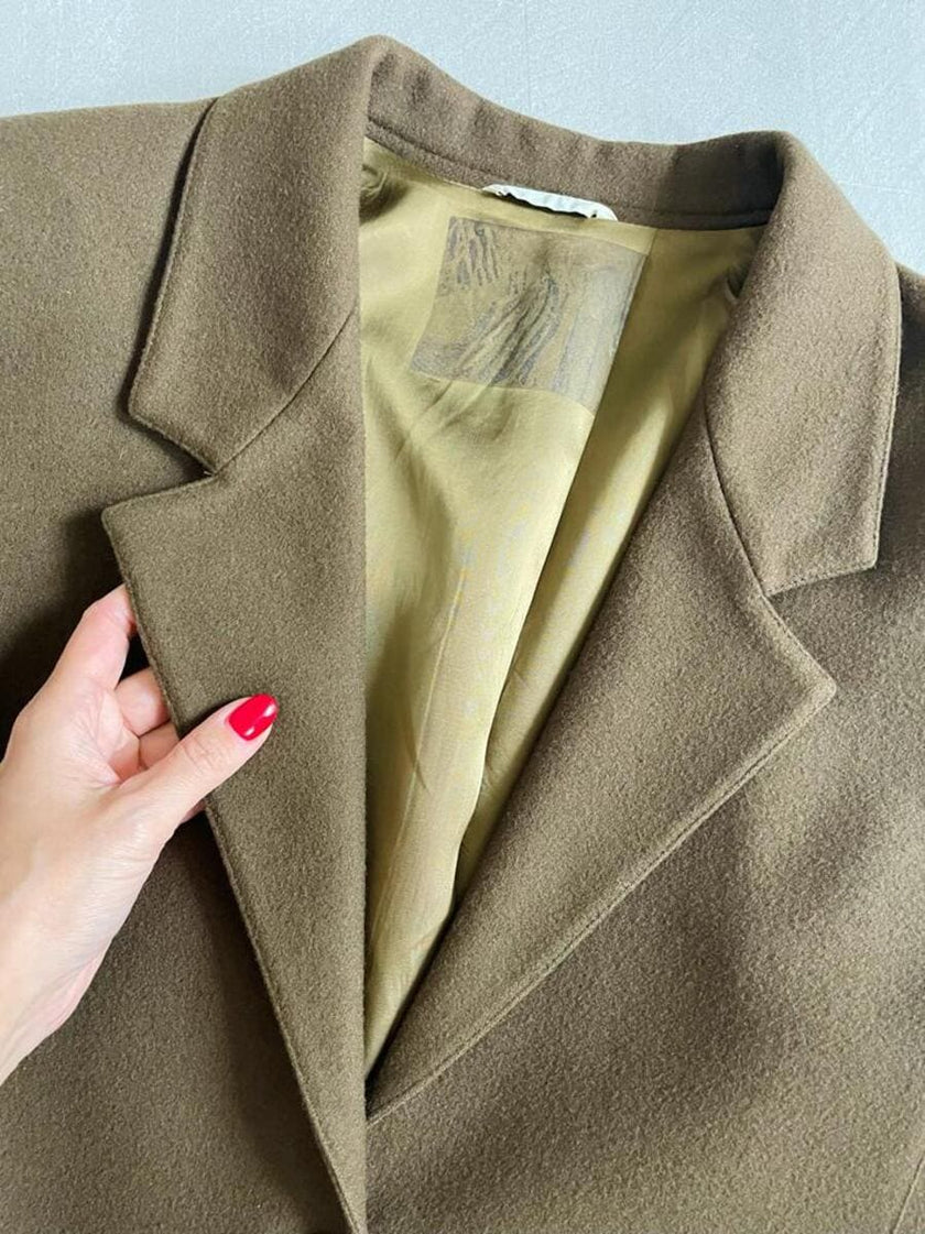 Blazer in lana verde militare 