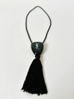 Collana vintage Yves Saint Laurent con pendente nappa couture – gioiello diffusore di aroma