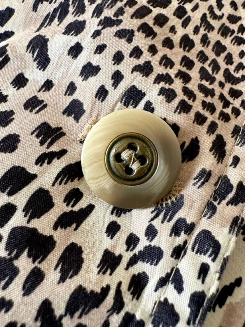 Trench oversize fantasia micro leopardo 