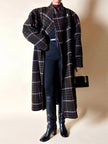 Cappotto lungo in pura lana vergine  fantasia tartan Fashion By Classic