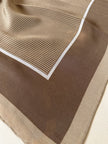 Foulard Yves Saint Laurent vintage in seta a righe con monogramma YSL