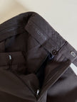 Klassische Vintage-Hose von Pierre Balmain aus schokobraunem Wollkammgarn