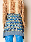 Cardigan Missoni Sport con pattern geometrico e trama tridimensionale nei toni del verde e blu
