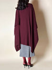Mantella in maglia bordeaux a punto stoffa Pierre Cardin