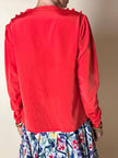 Blusa rossa con scollo drappeggiato “Yves Saint Laurent”