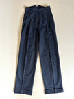 Tailleur gessato giacca/pantalone in lana grigio antracite “Antonio Fusco”