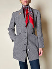 Blazer sciancrato in lana pied de poule “Rifat Ozbek”
