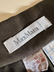 Gonna pantalone plissé Max Mara in satin verde stagno