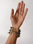 Bracciale KMO Paris multichain in metallo argento whips e glitter oro