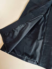 Cappotto lungo in pelle nera