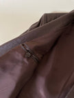 Blazer oversize in pelle color cioccolato