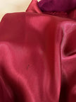 Cappotto doppiopetto oversize in lana rosso Borgogna Riflessi