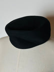 Cappello vintage Benetton modelllo Pillbox in lana nera nuovo con cartellino