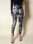 Leggings vintage Gianni Versace fantasia Silver Baroque bianca e nera