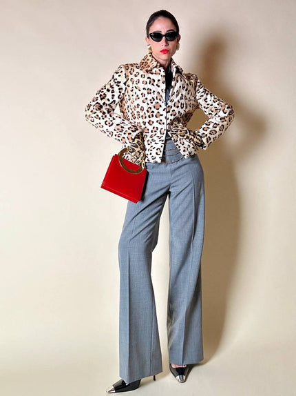 Giacca in cavallino leopardato “Iceberg”