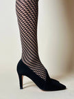 Décolleté in suede nero con taglio a punta “Yves Saint Laurent”