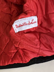 Giacca biker in pelle nera con fodera trapuntata rossa G.A.P. Gruppo Artigiano Pelle