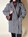Cappotto sartoriale in lana spinata con bottoni Yves Saint Laurent