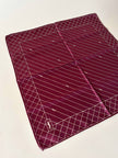 Mini foulard vintage Yves Saint Laurent bordeaux con loghi avorio