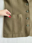 Blazer in lana verde militare 