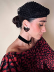 Maxi clip dorate a forma di cuore “Moschino”