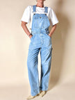 Salopette vintage Levi Strauss orange tab in denim chiaro slavato