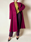Cappotto doppiopetto oversize in lana rosso Borgogna Riflessi