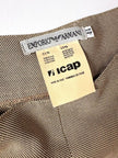 Vintage high-waisted Emporio Armani trousers in khaki Fil-à-Fil fabric